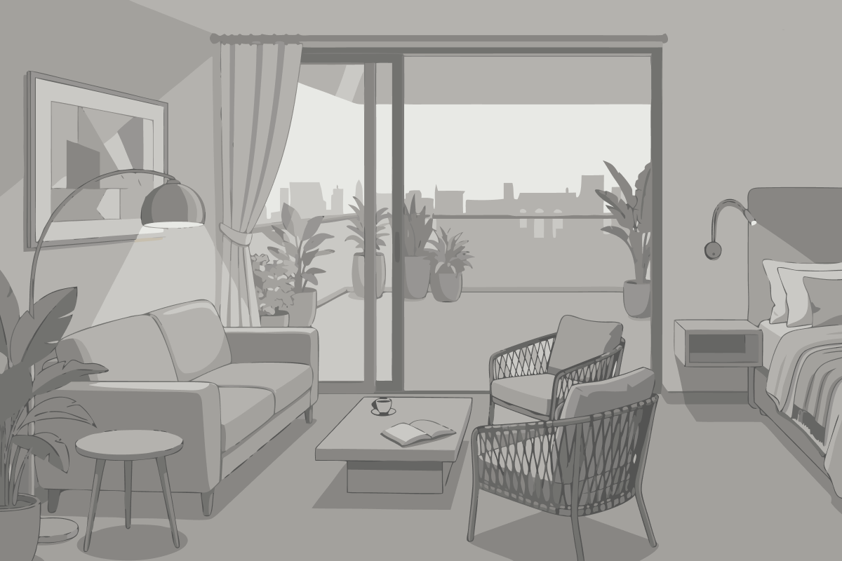 One-Bedroom Apartment with Balcony